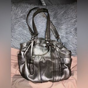 Gorgeous silver Makowsky hobo purse